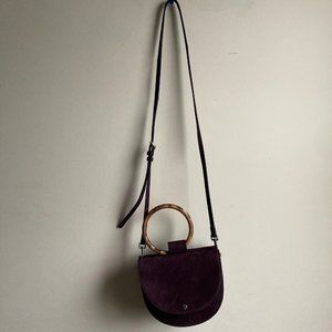 Theory Purple Suede Whitney Bag
